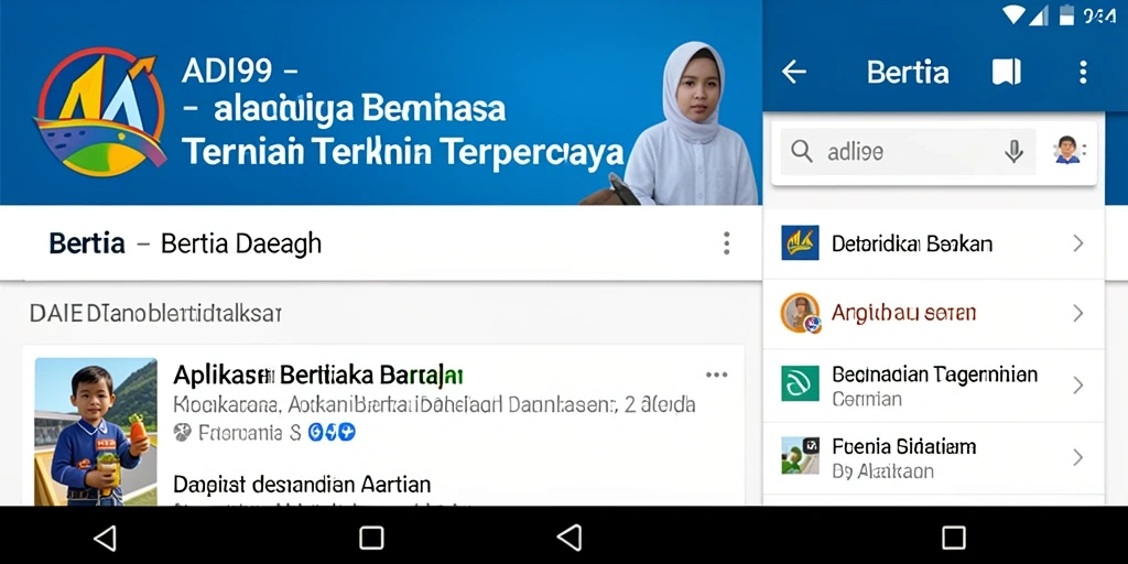 Antarmuka ADI99 menampilkan berita daerah yang informatif dan mudah diakses.