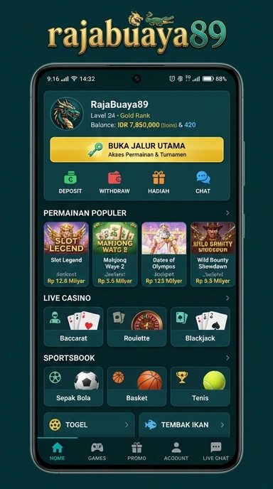 Tampilan link alternatif rajabuaya89
