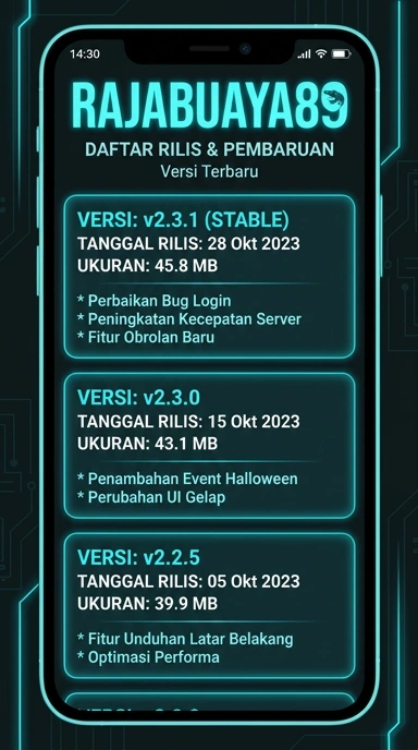Tampilan riwayat versi rajabuaya89